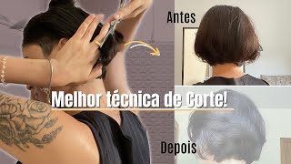 Como corto meu cabelo curto SOZINHA  corte short bob [upl. by Aseram]