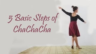 Cha Cha Cha Five Basic Steps [upl. by Rockafellow73]