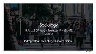 BA 1st Year Sociology 1st semester Unit2  Day1  ba1styear sociology 1stsemester bastudy [upl. by Niarda]