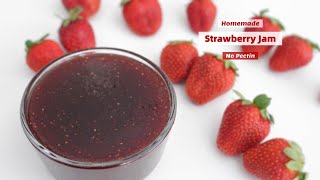 How to Make Strawberry Jam Without PectinEasy Jam recipeHomemade fresh jam [upl. by Auqkinahs]