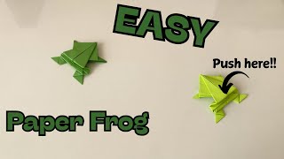 Origami Paper Frog  JUMPING EASY [upl. by Valry]