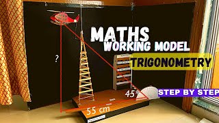 Maths working model trigonometry class 910 th NakulSahuArt [upl. by Liauqram]