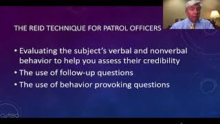 The Reid Technique for Patrol Officers [upl. by Adaminah]