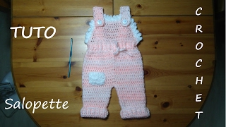 TUTO CROCHET COMMENT FAIRE UNE SALOPETTE [upl. by Trude]