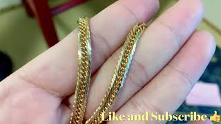 K18JAPAN GOLD BraceletNecklace M triple cut 12 triple cut 6 cut  KIHEI JAPAN GOLD [upl. by Tobit13]