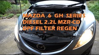 Mazda 6 GH Diesel DPF Filter Regeneration [upl. by Aysa510]