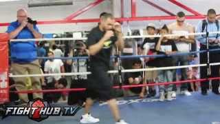 Marquez vs Alvarado Alvarado shadow boxing workout video [upl. by Aihcsrop]