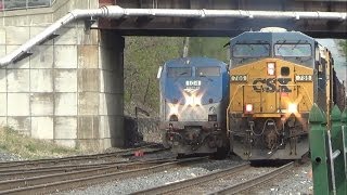 Railfanning CSX amp Amtrak On National Train Day 2014  Palmer MA [upl. by Edac829]