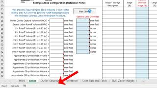 MHFDDetention Basin worksheet Example Part 1 [upl. by Ahseinod]