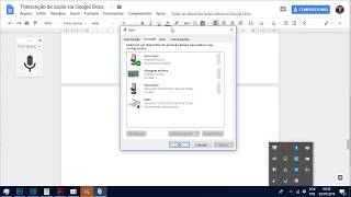 Tutorial Conversão de áudio em texto usando o Google Docs [upl. by Anitnoc]