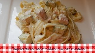 Pasta met zalm en roomkaas  Recept  Koken met Marielle [upl. by Popelka]