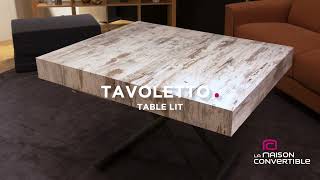 Table basse transformable en lit TAVOLETTO  La Maison Convertible [upl. by Ailices382]