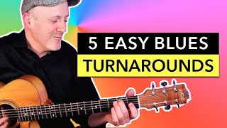 5 BLUES Turnarounds for Fingerstyle Guitar  Adam Rafferty Guitar Lesson [upl. by Norrat]