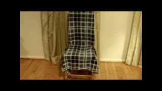 How to make an affordable slipcover for a chair without sewing [upl. by Gnoht]