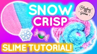 BLUSHINGBB COTTON CANDY SNOW CRISP SLIME TUTORIAL ❄️ I EXPOSE MY OWN RECIPE 😱 [upl. by Donalt]