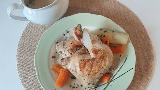 la recette facile de la blanquette de poulet  dîner dautomne [upl. by Enytnoel]