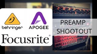 PREAMP SHOOTOUT  Apogee ensemble2014 vs Behringer ada8200 vs Focusrite clarett 8preXoctopremkII [upl. by Eidurt]