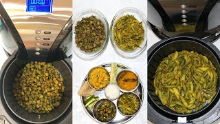 Air Fryer Sabjis Shaak Bhindi Okra Parval Ponted Gourd Video Recipe  Bhavnas Kitchen [upl. by Asital]