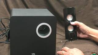 Cyber Acoustics 21 Speaker Sound System with Subwoofer and Control Pod CA3610 Test and Review [upl. by Karalynn799]