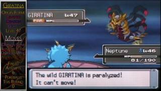 Pokemon Platinum Walkthrough Part 84 Catching Giratina Origin Forme in a Pokeball [upl. by Aicrag686]