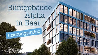 Bürogebäude Alpha Baar ZG Intelligente Beschattung mit Sonnenschutzglas [upl. by Georglana]