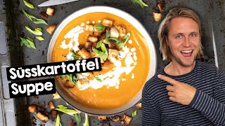 Süsskartoffel Suppe 15MinutenRezept  vegan [upl. by Jerol]