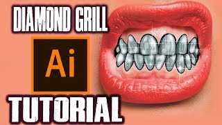 How To Make Diamond Grill   Step By Step Tutorial  ADOBE ILLUSTRATOR [upl. by Sianna]