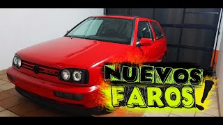 COMO INSTALAR FAROS TIPO HELLA TWIN EN GTIGOLFJETTA MK3NUEVOS FAROS [upl. by Ahsikam]