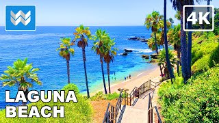 4K Laguna Beach  Heisler Park in Orange County California USA  Scenic Walking Tour 🎧 [upl. by Ahsimak885]