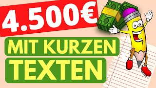 KRASS So verdienst du 4500€ mit 300 Wörtern – GENIALE STRATEGIE 🤑 40K Methode Erfahrungen [upl. by Kciwdahc]