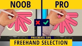 How to Use the Freehand Selection Tool in Procreate  Procreate Tips [upl. by Hselin]