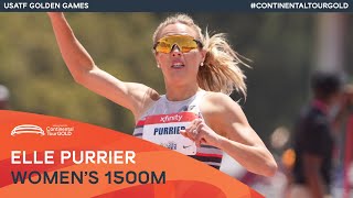 Elle Purrier breaks 4 minutes for 1500m  USATF Golden Games Continental Tour Gold [upl. by Bonn240]