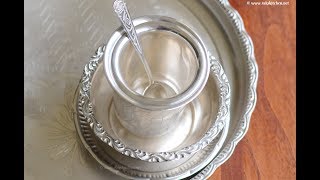 How to clean silver vessels pooja items at home [upl. by Leehar]