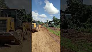 Payloader and Backhoe Road Widening [upl. by Haliled]