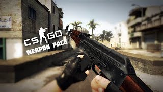 CounterStrike Source CSGO Weapon Pack Mod Showcase [upl. by Naltiac]