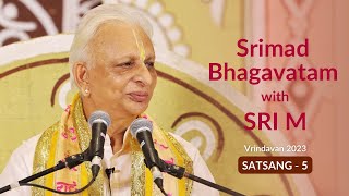 Srimad Bhagavatam  Satsang 5  Sri M  English  Vrindavan 2023 [upl. by Nytsirhc]