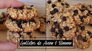 Galletas de Avena y Banana  Sólo 3 Ingredientes  Fáciles y Deliciosas [upl. by Haran]