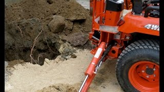 Kubota digging holes for SonoTubesFootings [upl. by Arlie319]