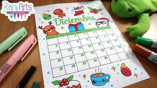 CALENDARIO DICIEMBRE  DIY  Bullet journal organización  DECEMBER CALENDAR [upl. by Htedirem]