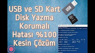 USB ve SD Kart Disk Yazma Korumalı Hatası Çözüm [upl. by Buford]