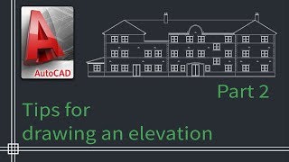 Autocad 2019  How to draw a floor plan elevation PART 2 [upl. by Rehsa]