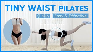 10 MIN FLAT BELLY PILATES AT HOME  TINY WAISTNO WIDER amp CORE  BEGINNER FRIENDLY Shirlyn Workout [upl. by Lubeck]