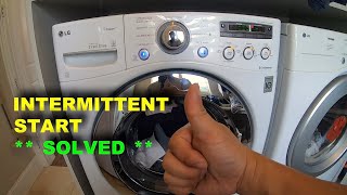 LG WASHER INTERMITTENT START BUTTON NOT WORKING SOLVED [upl. by Sisto]