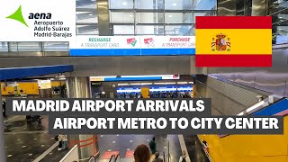 Madrid Barajas airport  city center amp main railway stations Cercanías commuter train [upl. by Yrolg]