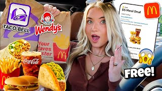 Eating ONLY Fast Food Mobile APP DEALS For 24 HOURS [upl. by Lanza]