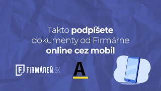 Takto podpíšete dokumenty od Firmárne cez mobil [upl. by Lefty486]