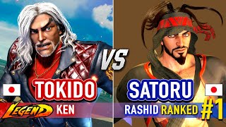 SF6 🔥 TOKIDO Ken vs SATORU 1 Ranked Rashid 🔥 Street Fighter 6 High Level Gameplay [upl. by Dachi292]