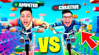 LA CARRERA EXTREMA VS CREATIVE EN FORTNITE  Ampeterby7 [upl. by Drofkcor]