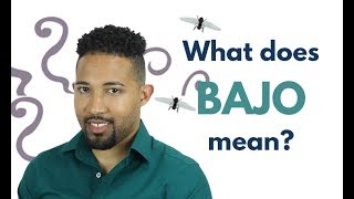 Dominican Spanish Lesson  What Does BAJO mean [upl. by Edyaj143]