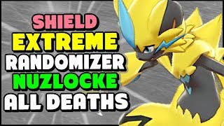 DEATH MONTAGE  Pokemon Sword and Shield Extreme Randomizer Nuzlocke [upl. by Llerrehs]